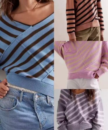 Autumn Winter Women's Clothing Casual Round Neck Striped Sweaters 2023 Fashion Loose Long Sleeve Knitted Pullovers for Female
