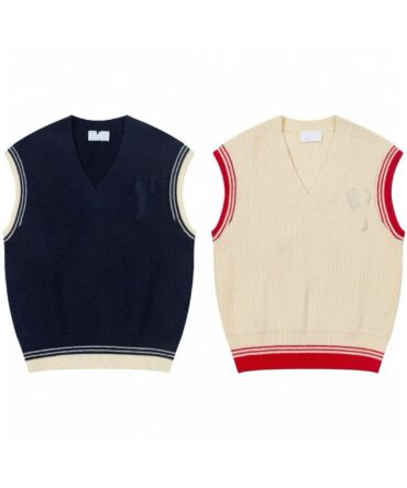 Soft Cozy V-Neck Knitted Sweater Vest College Style