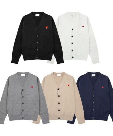 Heart Embroidery Knit Cardigan Jacket