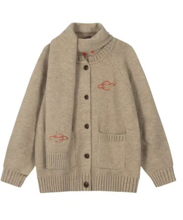 Spring Autumn Long Sleeve Knit Cardigan V Neck Sweater Outwear Jacket Coat