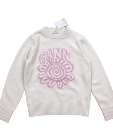 Women High Quality Sweater Flower Pattern Round Neck Knit Sweater